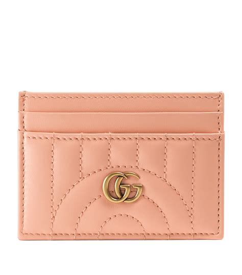 pink gucci cardholder|GG Marmont leather card holder in pink .